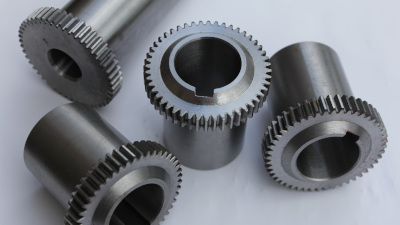 Machined gears displayed on a desk, showcasing the precision and quality of the machining process.